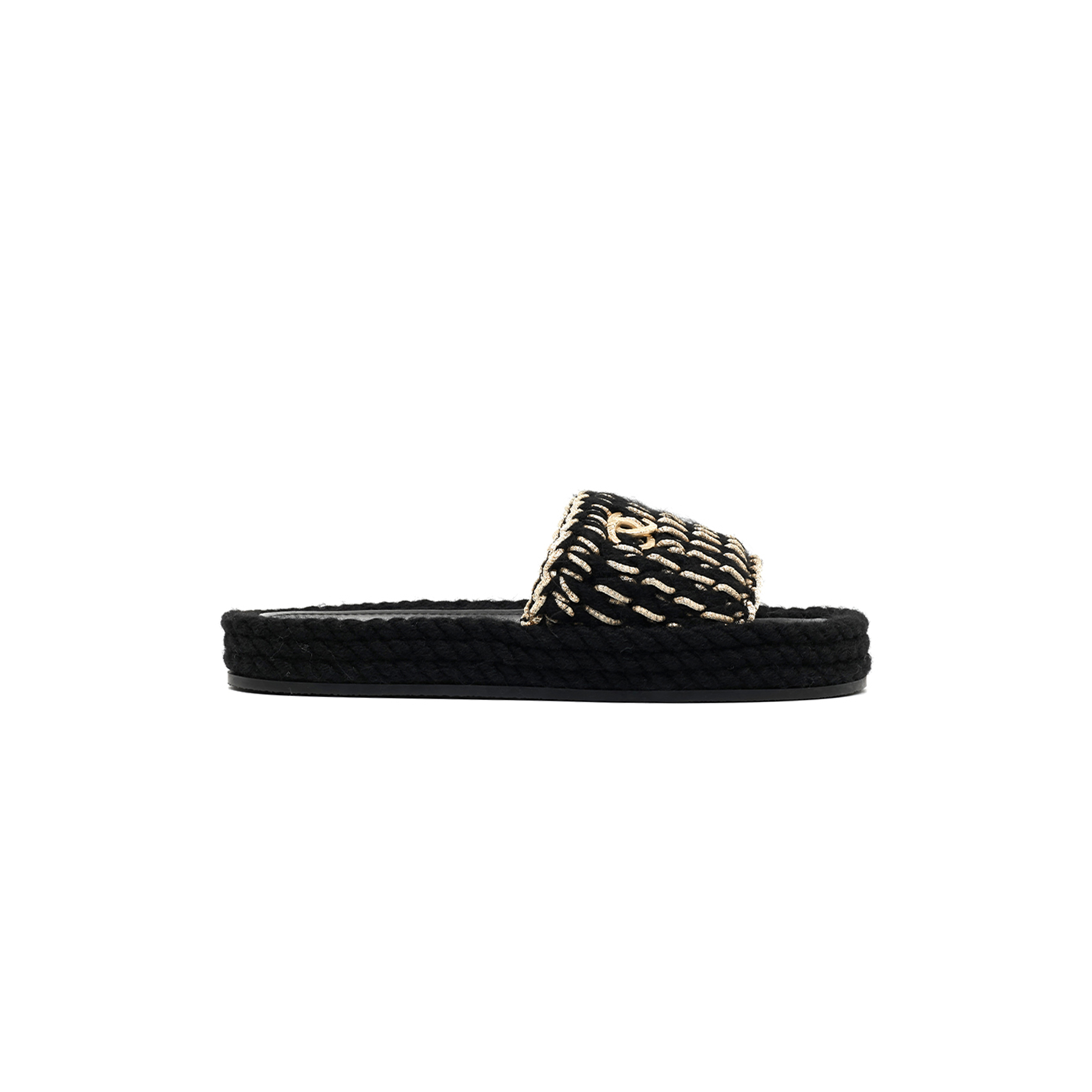 CHANEL NEW WOVEN SLIPPERS FOR WOMEN LAMBSKIN LEATHER G38189 X56418 94305